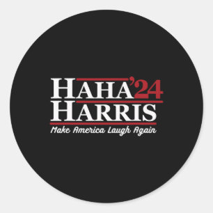 Harris 24 Make America Laugh Again  Classic Round Sticker