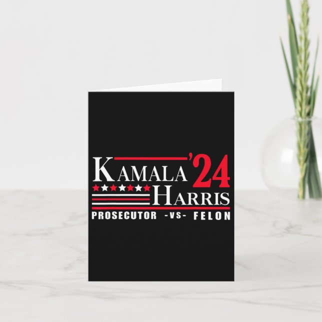 Harris 24 Prosecutor Vs Felon  Card (Front)