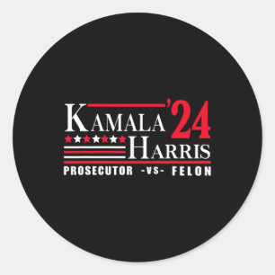Harris 24 Prosecutor Vs Felon Classic Round Sticker