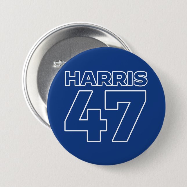 Harris 47 7.5 cm round badge (Front & Back)