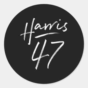 Harris 47 Feminine Script For Women Girls Harris 2 Classic Round Sticker