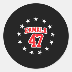 Harris 47th President Red White & Blue Stars D Classic Round Sticker