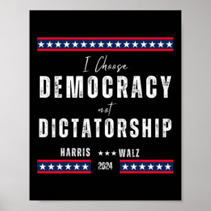 Harris &amp; Tim Wheimer 2024 - Democracy Over Dic Poster