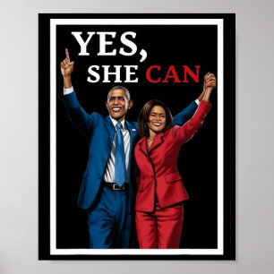 Harris And Barack Obama Forward 2024 Election Poster