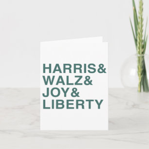 Harris And W And Joy And Liberty Shirt Kamala Harr Card