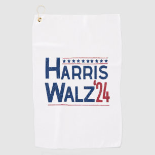 Harris and Walz 2024 Election Pairing Golf Towel