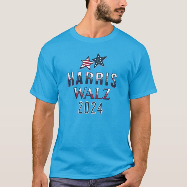 Harris and Walz 2024 Election T-Shirt (Front)