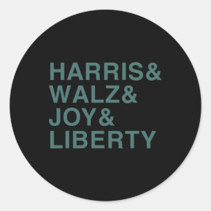 Harris And Wheimer And Joy And Liberty Shirt Kamal Classic Round Sticker
