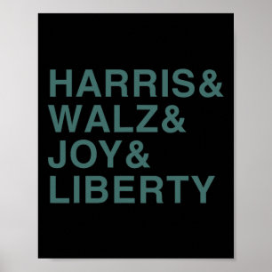 Harris And Wheimer And Joy And Liberty Shirt Kamal Poster