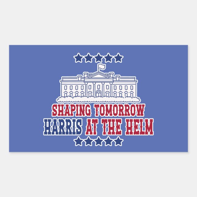 Harris At the Helm- Vote for Intergrity Rectangular Sticker (Front)