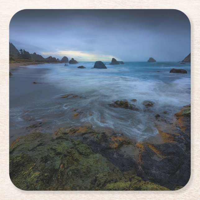 Harris Beach State Park | Oregon Square Paper Coaster (Front)
