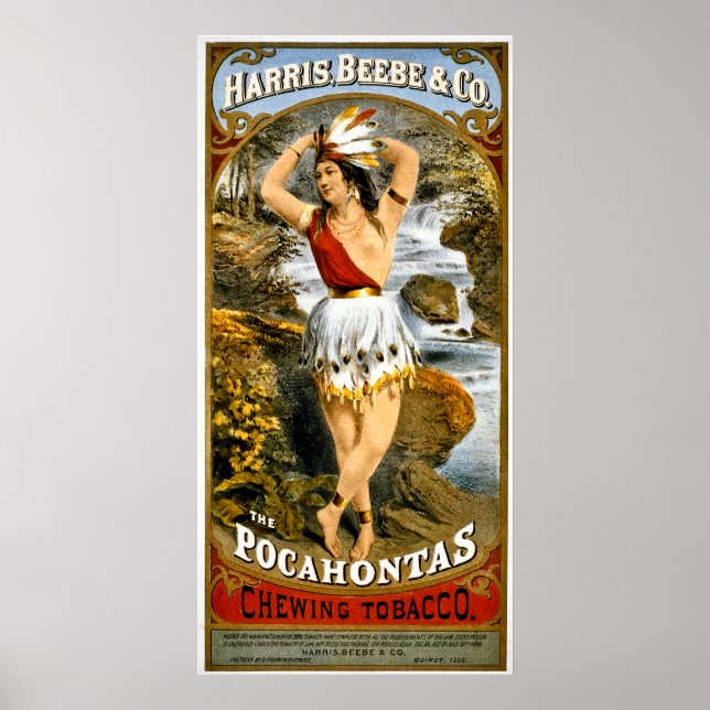 Harris, Beebe & Co. Pocahontas Chewing Tobacco Poster (Front)