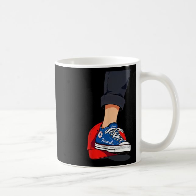 Harris Blue Stepping On Red Mega Hat  Coffee Mug (Right)