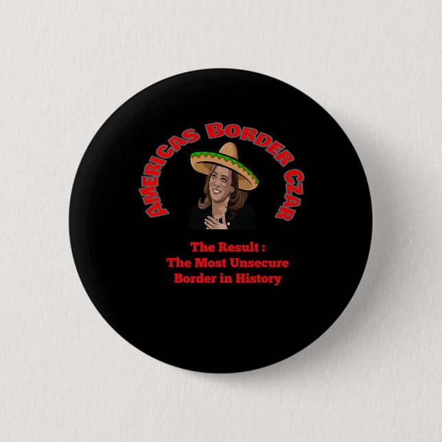 Harris Border Czar Funny Political T  6 Cm Round Badge (Front)