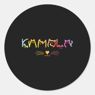 Harris Cat Lettering Funny Cat Lady Harris Wheimer Classic Round Sticker