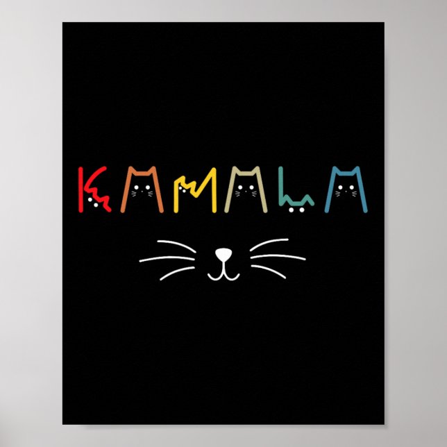 Harris Cat Lettering Positive Funny 12  Poster (Front)