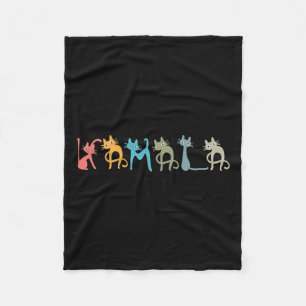 Harris Cat Lettering Positive Funny Fleece Blanket