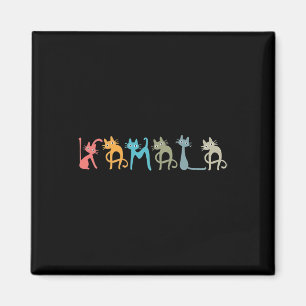 Harris Cat Lettering Positive Funny Magnet