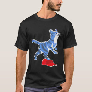 Harris Cat Stepping On Mega Hat Vp President  T-Shirt