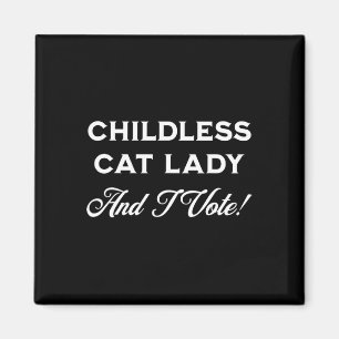 Harris Childless Cat Lady And I Vote! Crazy Cat La Magnet