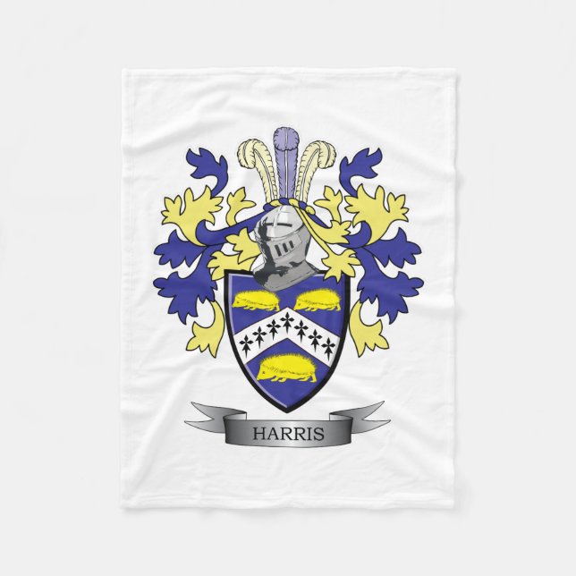 Harris Coat of Arms Fleece Blanket (Front)