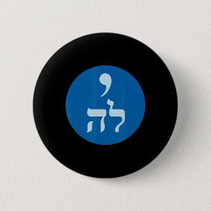 Harris Comma La Hebrew Jewish Vote For Harris 2024 6 Cm Round Badge