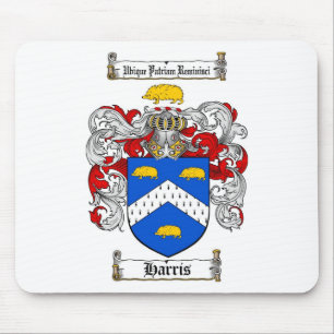 HARRIS FAMILY CREST -  HARRIS COAT OF ARMS MOUSE PAD