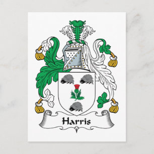 Harris Family Crest Postcard