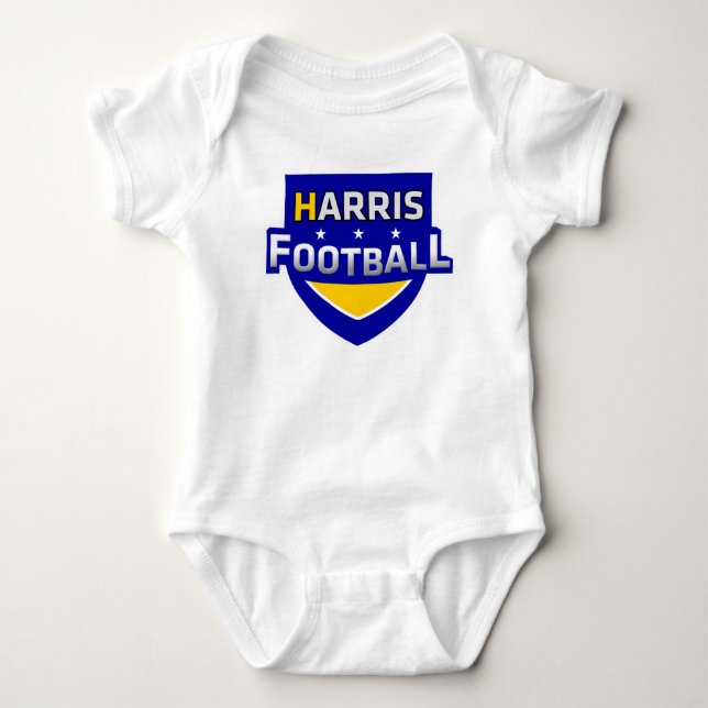 Harris Football Baby Outfit Bodysuit (Front)