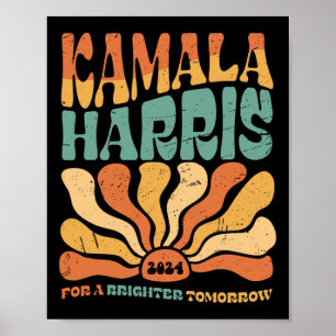 Harris For A Brighter Tomorrow 2024 Boho Aesthetic Poster
