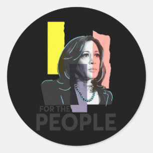 Harris For People 2024 Election President Classic Round Sticker