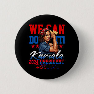 Harris For President 2024 We Can Do It! 6 Cm Round Badge