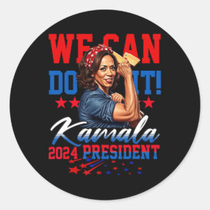 Harris For President 2024 We Can Do It! Classic Round Sticker