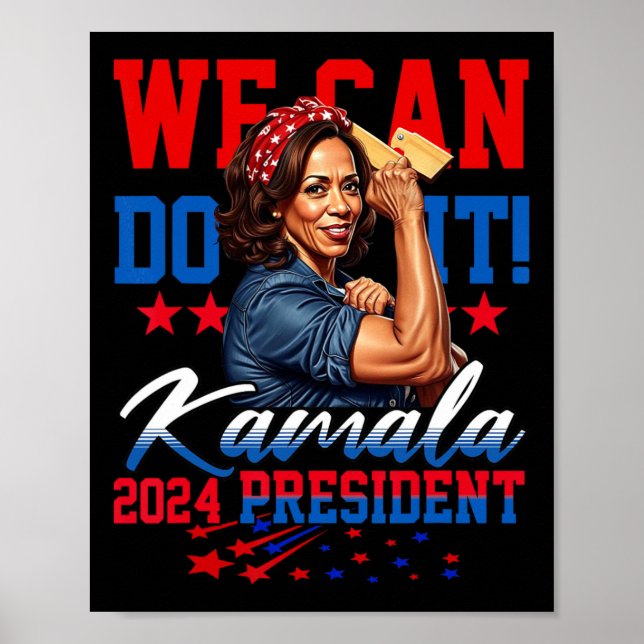 Harris For President 2024 We Can Do It!  Poster (Front)