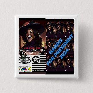 Harris for President  Button, Standard, 2¼ Inch 15 Cm Square Badge