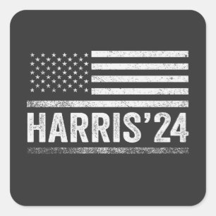 Harris For President Democrat Election American Square Sticker