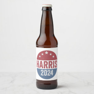 Harris For President Election Democrats American  Beer Bottle Label