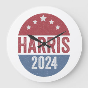 Harris For President Election Democrats American  Large Clock