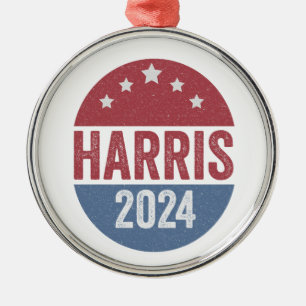 Harris For President Election Democrats American Metal Ornament