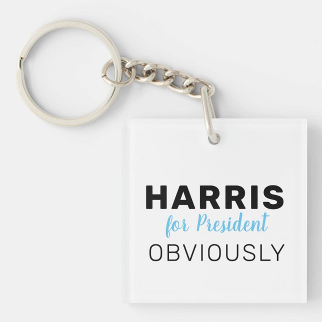 Harris For President Obviously 2024 Key Ring (Front)