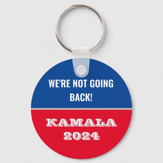 Harris for President Round Button, 2¼ Inch Key Ring (Front)
