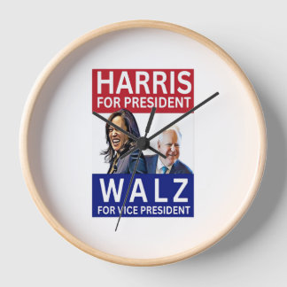 Harris For President Walz For Vice President Kamal Clock