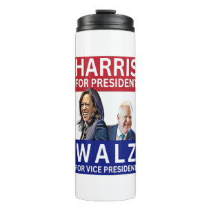 Harris For President Walz For Vice President Kamal Thermal Tumbler