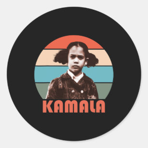 Harris Girl Retro Vintage Black History Black Wome Classic Round Sticker