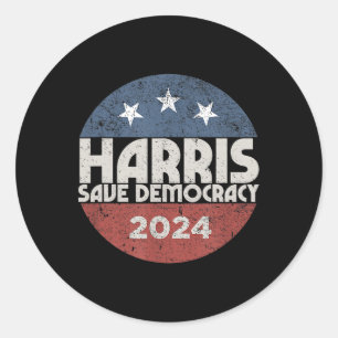 Harris- Harris 2024 Us Flag Democratic President 1 Classic Round Sticker