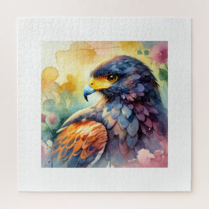 Harris hawk 180724AREF131 - Watercolor Jigsaw Puzzle
