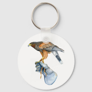 Harris Hawk 5.7 cm Basic Button Key Ring