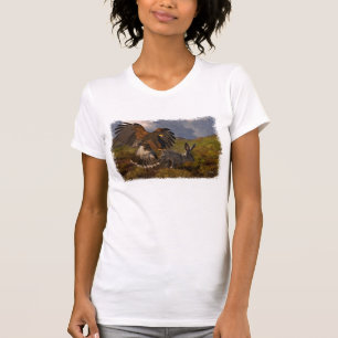 Harris Hawk and Jackrabbit - acrylic T-Shirt