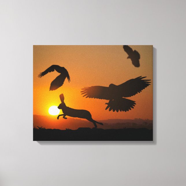 Harris Hawks Canvas Print (Front)