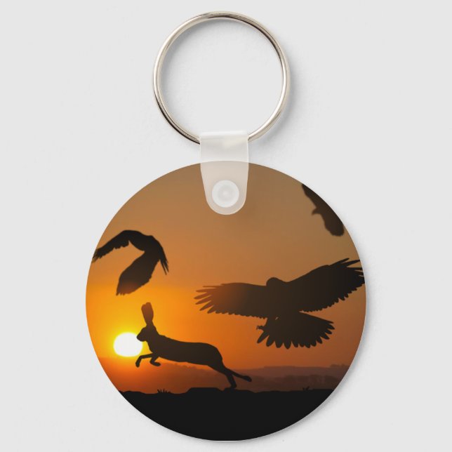Harris Hawks Key Ring (Front)